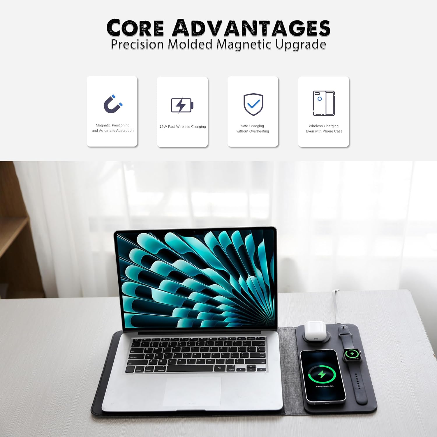 Lumelo Laptop Sleeve with Wireless Charging